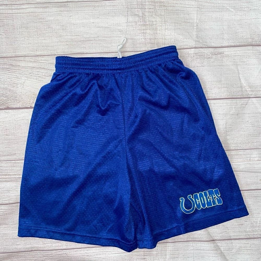 Badger Indianapolis colts Youth M athletic mesh shorts blue